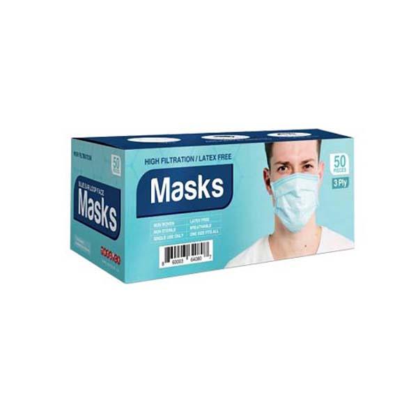 3 Ply Face Mask – Pack of 50