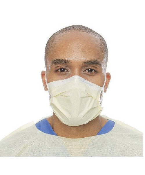 Halyard Health Model 47117 3 Layer Procedure Mask 50 Masks/ Box Yellow
