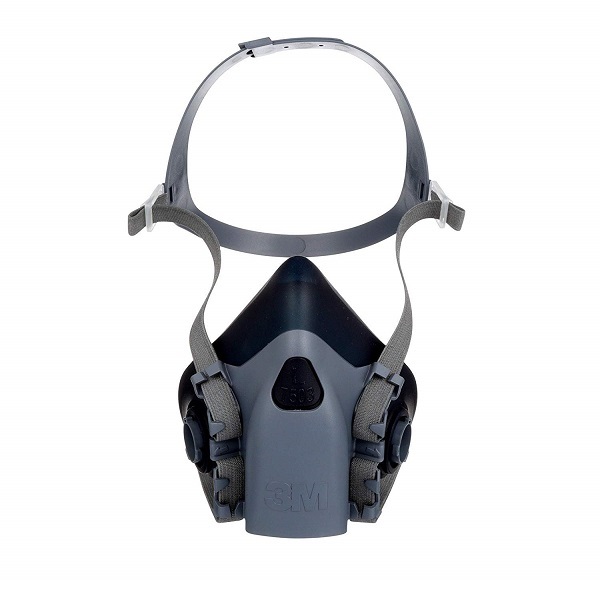 3M Reusable Respirator, Half Face Piece 7503, Use with Bayonet Cartridges Filters (Not Included) for Gases, Vapors, Dust, Large Size