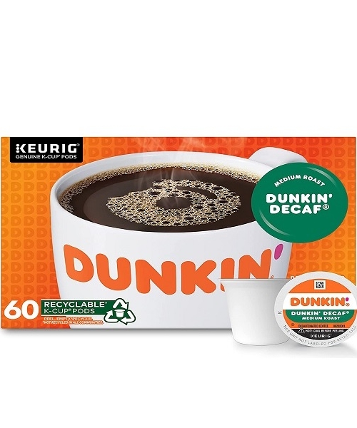 Dunkin decaf medium roast coffee 60 keurig genuine k-cup pods