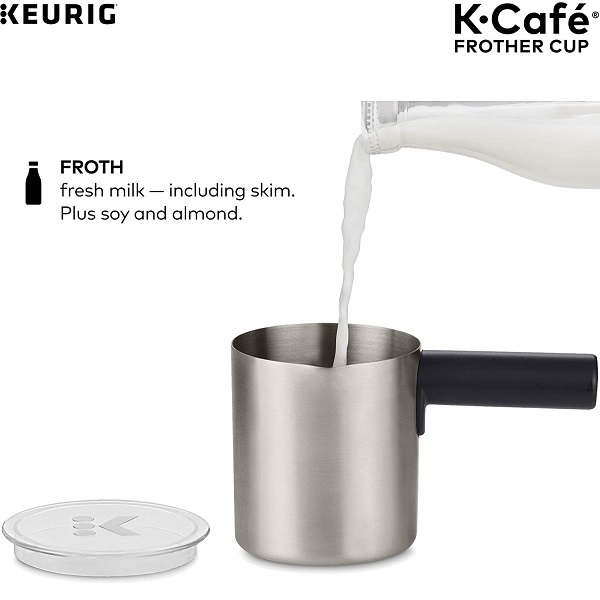 Keurig Works Non-Dairy Milk, Hot and Cold Frothing, Compatible K-Café Coffee Makers Only, Charcoal Frother3