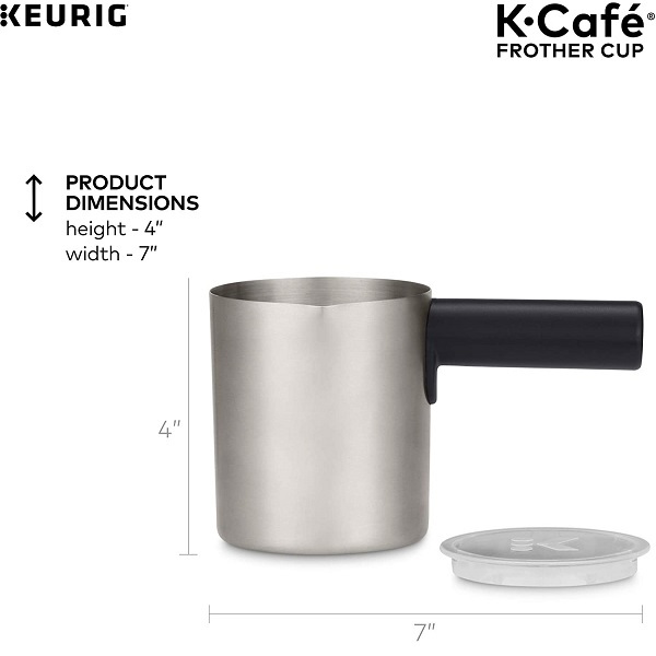 Keurig Works Non-Dairy Milk, Hot and Cold Frothing, Compatible K-Café Coffee Makers Only, Charcoal Frother4