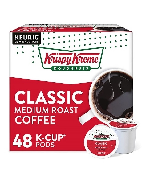 Krispy Kreme Classic Single Serve Keurig K-Cup Pods Medium Roast Coffee