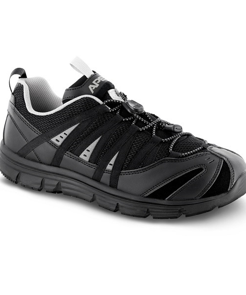 Men's Athletic Black Bungee Lace Athletic A5000 Black Shoe