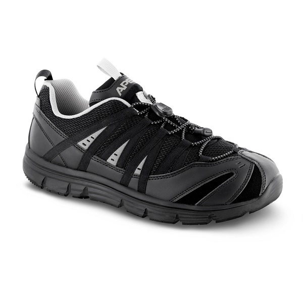 Men's Athletic Black Bungee Lace Athletic A5000 Black Shoe