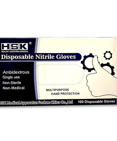 Disposable Nitrile Gloves - Medium -10 Boxes - HSK