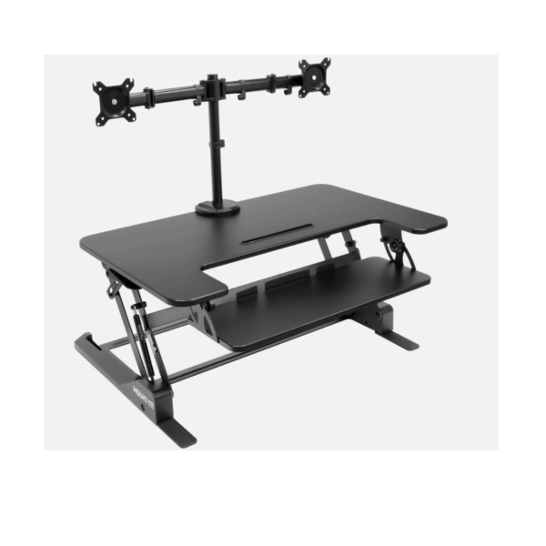 Sit-Stand Desk Converter w/ Dual Monitor Mount-it MI