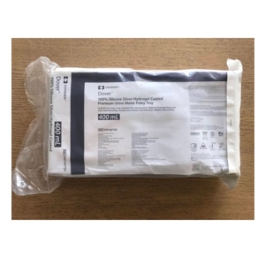 COVIDIEN P4P16XTSD Dover 100% Silicone Silver-Hydrogel Coated Premium Urine Meter Foley Tray 400mL (X)