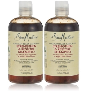 Shea Moisture Jamaican Black Shampoo Strengthen/Grow 13 Ounce (384ml) (2 Pack)